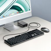 Satechi SM3 Slim mekanisk baggrundsbelyst Bluetooth-tastatur med US-engelsk layout - Mørk