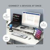 Satechi SM3 Slim mekaniskt bakbelyst Bluetooth-tangentbord med amerikansk engelsk layout - Ljusgrå