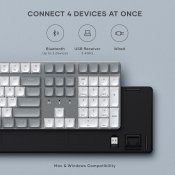 Satechi SM3 Slim mekaniskt bakbelyst Bluetooth-tangentbord med amerikansk engelsk layout - Ljusgrå