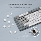 Satechi SM3 Slim mekaniskt bakbelyst Bluetooth-tangentbord med amerikansk engelsk layout - Ljusgrå