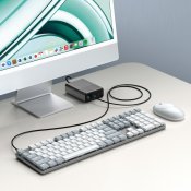 Satechi SM3 Slim mekaniskt bakbelyst Bluetooth-tangentbord med amerikansk engelsk layout - Ljusgrå