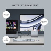 Satechi SM3 Slim mekaniskt bakbelyst Bluetooth-tangentbord med amerikansk engelsk layout - Ljusgrå