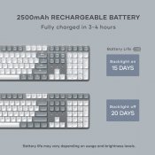 Satechi SM3 Slim mekaniskt bakbelyst Bluetooth-tangentbord med amerikansk engelsk layout - Ljusgrå