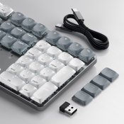 Satechi SM3 Slim mekaniskt bakbelyst Bluetooth-tangentbord med amerikansk engelsk layout - Ljusgrå