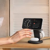 Satechi 3-in-1 taitettava Qi2-langaton latausteline - Musta