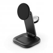 Satechi 3-in-1 taitettava Qi2-langaton latausteline - Musta