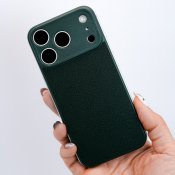 Süti NanoLeather PhoneBack för iPhone 18 Pro - Siciliansk oliv