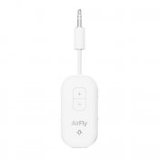 Twelve South AirFly Pro 2 Deluxe - Wireless Bluetooth Audio Adapter with aptX and Long Battery Life - White