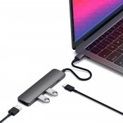 Satechi Slim USB-C MultiPort-adapter - Rumgrå