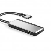 ALOGIC Dual USB-C Super Hub 10-i-1-hubb Dual HDMI 4K@60Hz – Rymdgrå