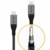 ALOGIC Ultra USB-C till USB-C kabel 5A/480Mbps - Rymdgrå