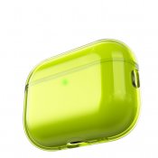 KeyBudz jelly-sarjan läpinäkyvä kuori AirPods Pro 3. Gen:lle - Neon keltainen