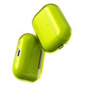 KeyBudz jelly-sarjan läpinäkyvä kuori AirPods Pro 3. Gen:lle - Neon keltainen