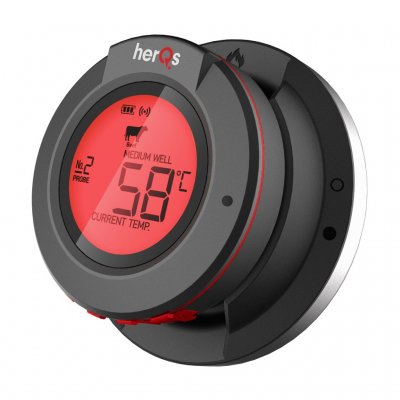 herQs kuppilämpömittari - Musta