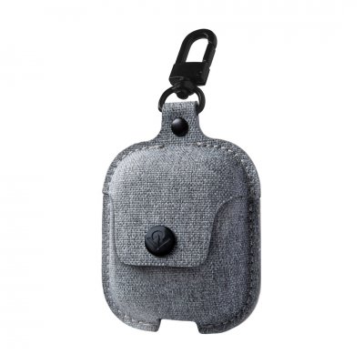 Twelve South AirSnap Twill - the cover for your Apple AirPods - Fog - Light Gray Twill