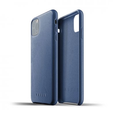 Mujjo Full Leather Case för iPhone 11 Pro Max - Monacoblå