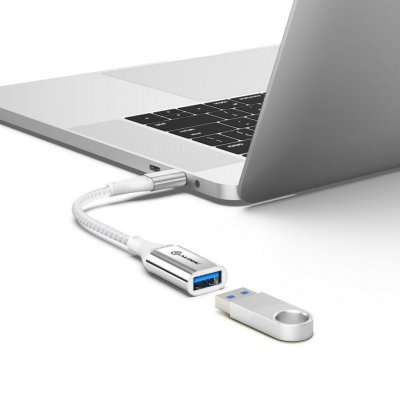 ALOGIC Ultra USB-C till USB-A adapter 15 cm - Silver