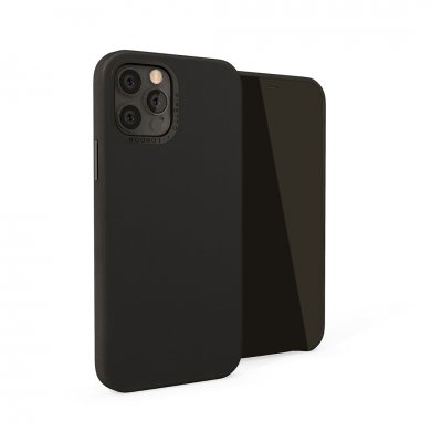 Pipetto Magnetic Leather Case för iPhone 12 Pro Max - levereras med magnethållare - Svart