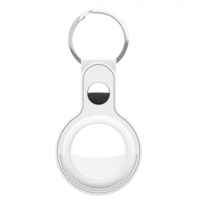Keybudz nyckelring i läder för AirTag 2-pack - Vit