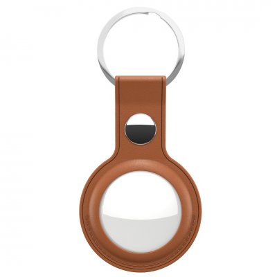 Keybudz nyckelring i läder för AirTag 2-pack - Tan