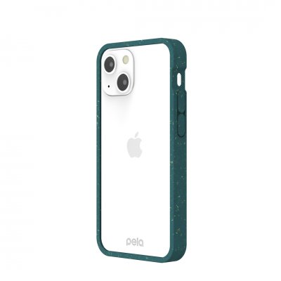 Pela Clear - Eco-Friendly iPhone 13 mini case - Green