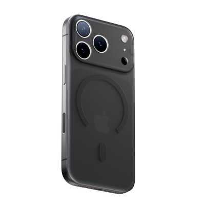 Süti Frosted Clear PhoneBack iPhone 17 Pro Maxille - Musta merisuola