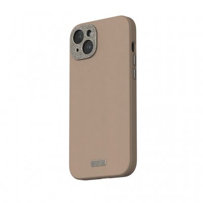 Moshi Napa for iPhone 15 Plus - Woodsmoke brown