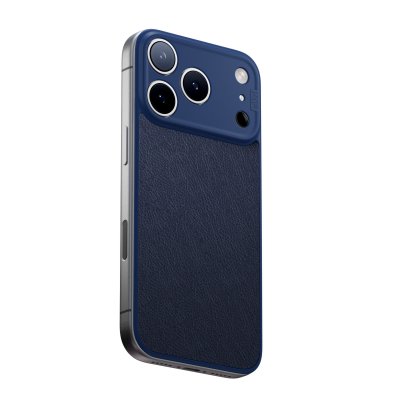 Süti NanoLeather PhoneBack iPhone 17 Pro Maxille - Laivastonsininen