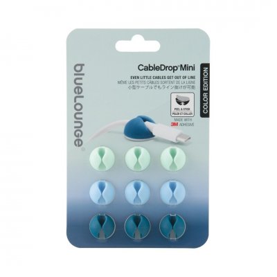 Bluelounge CableDrop Mini Ombre - 9-pack - Ombre Blue