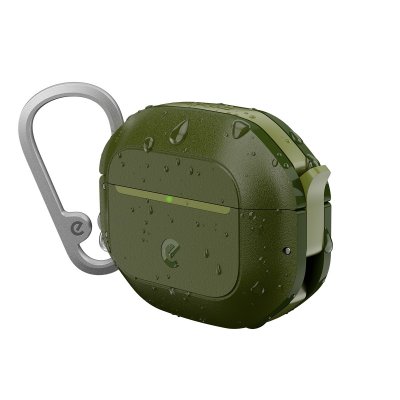 KeyBudz elementProof Series Fodral för AirPods 4:e generationen - Skogsgrön