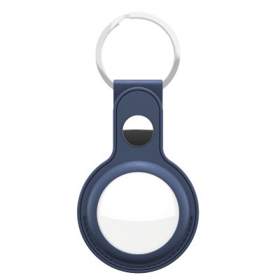 Keybudz lædernøglering til AirTag 2-pack - Koboltblå