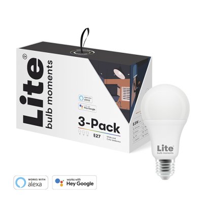 Lite bulb moments white & color ambience (RGB) E27 lampa - 3-Pack