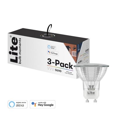 Lite bulb moments white & color ambience (RGB) GU10 LED-lampa - 3-Pack
