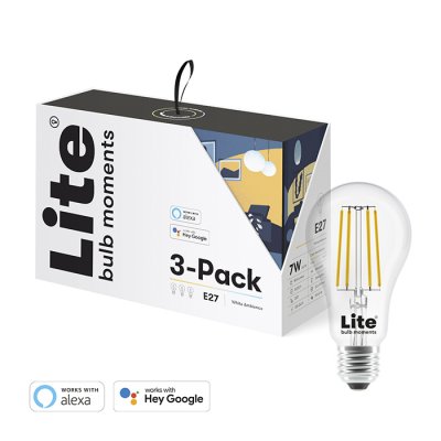 Lite bulb moments white ambience E27 filamentlampa - 3-Pack