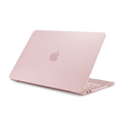 Pipetto MacBook Neo 13 (A18 Pro) genomskinligt hårt skal - Frostad rosa