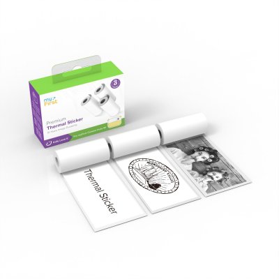myFirst ruller med termoklistermærker 57 mm x 30 mm - Hvid