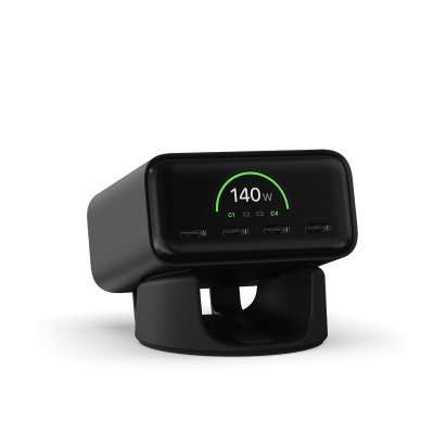 Satechi ChargeView 140W USB-C desktop-oplader med 4 porte - Space Black