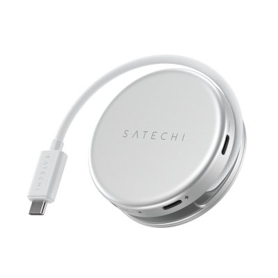 Satechi OntheGo™ 5-i-1 multiportadapter til MacBook Neo - Sølv