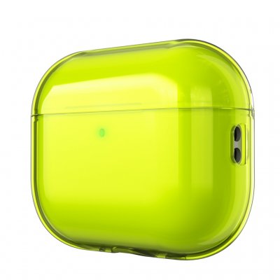 KeyBudz jelly-sarjan läpinäkyvä kuori AirPods Pro 3. Gen:lle - Neon keltainen